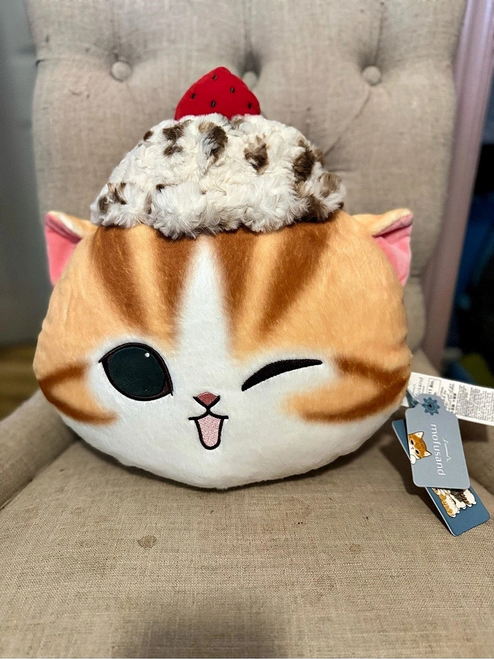 Mofusand x Miniso Ice Cream Collection Big-Head Pillow